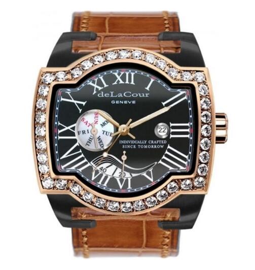 Luxury Replica DeLaCour SAQRA EGO WEEKEND TI PVD ROSE GOLD watch WATP0060-0976